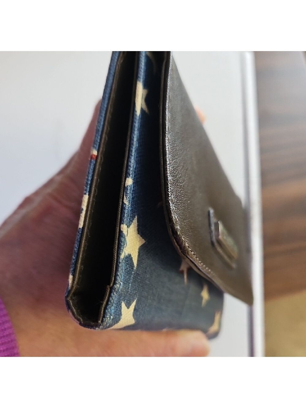 Vintage Longaberger Brown and Blue Women's Wallet - Picture 10 of 10